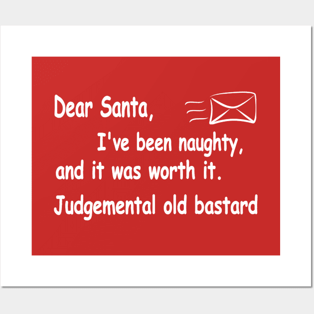 funny Christmas letter to Santa Wall Art by pickledpossums